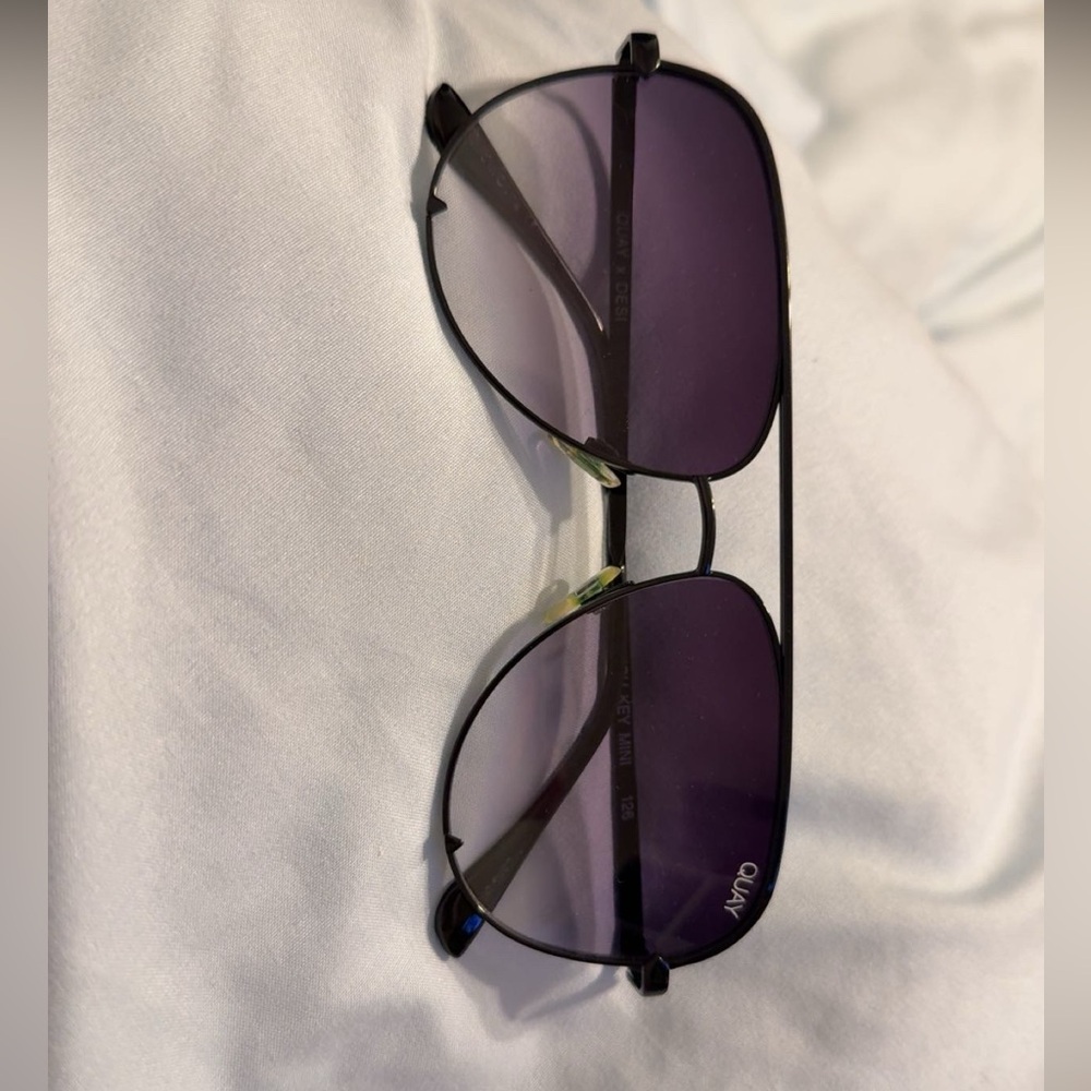 Quay Black Aviator Sunglasses